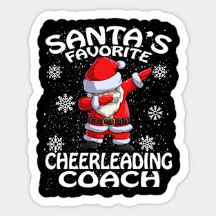 Santas Favorite Cheerleading Coach Christmas Sticker